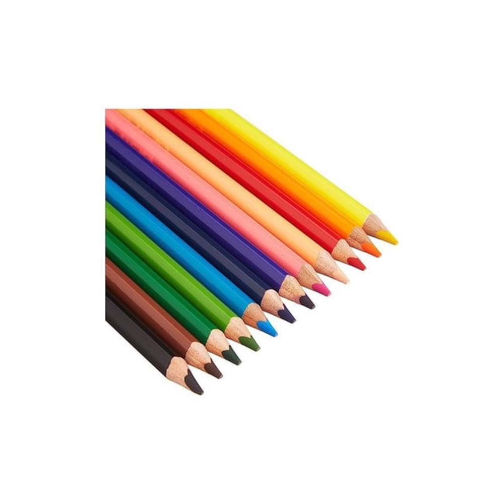 Fatih Hello KIDS Jumbo Üçgen K.Boya 12 Renk Çantalı