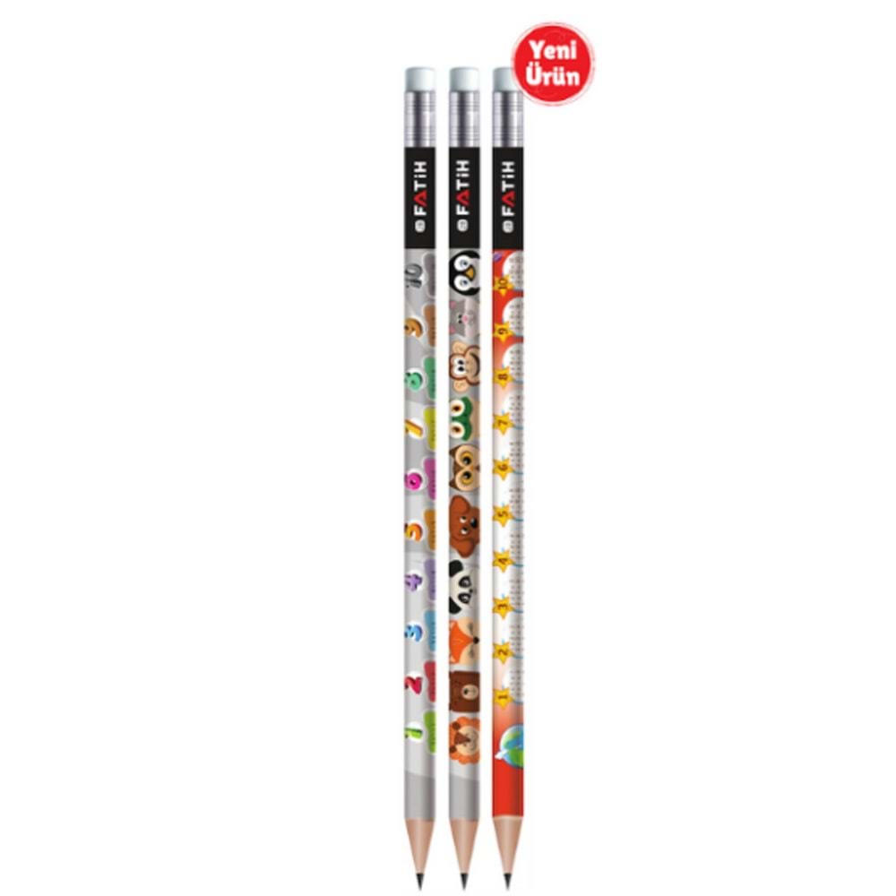 Fatih Kurşun Kalem Çarpım Tablosu Silgili 17840 (1 Adet)