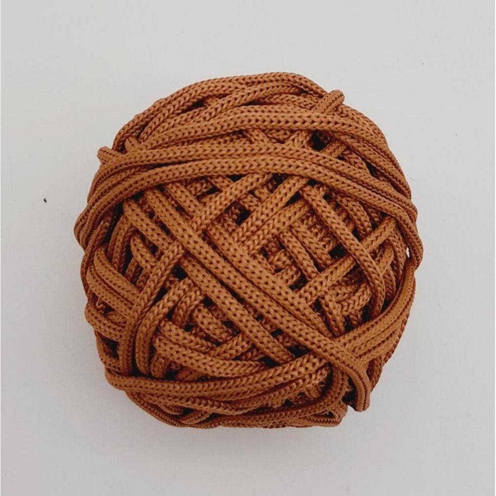 Çanta Aksesuar 5 mm Taba Renk Polyester Makrome