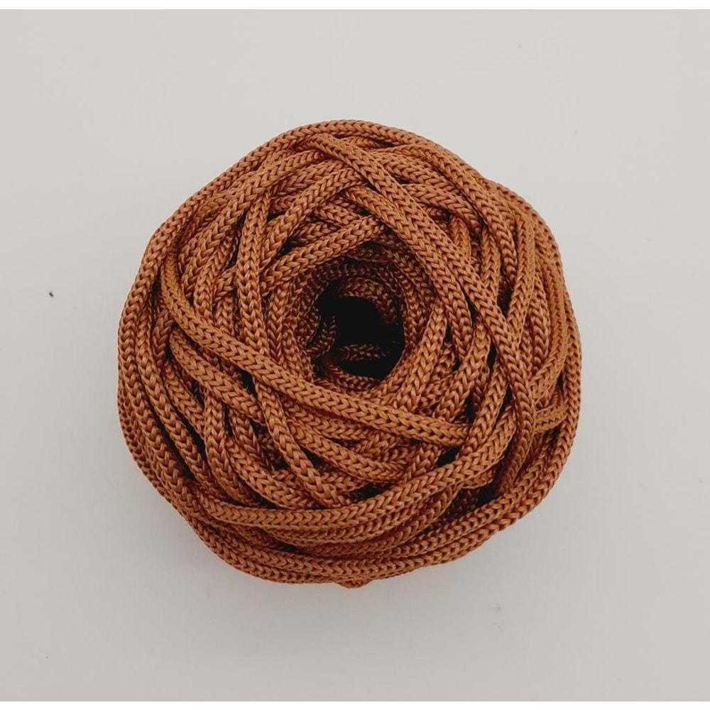Çanta Aksesuar 5 mm Taba Renk Polyester Makrome