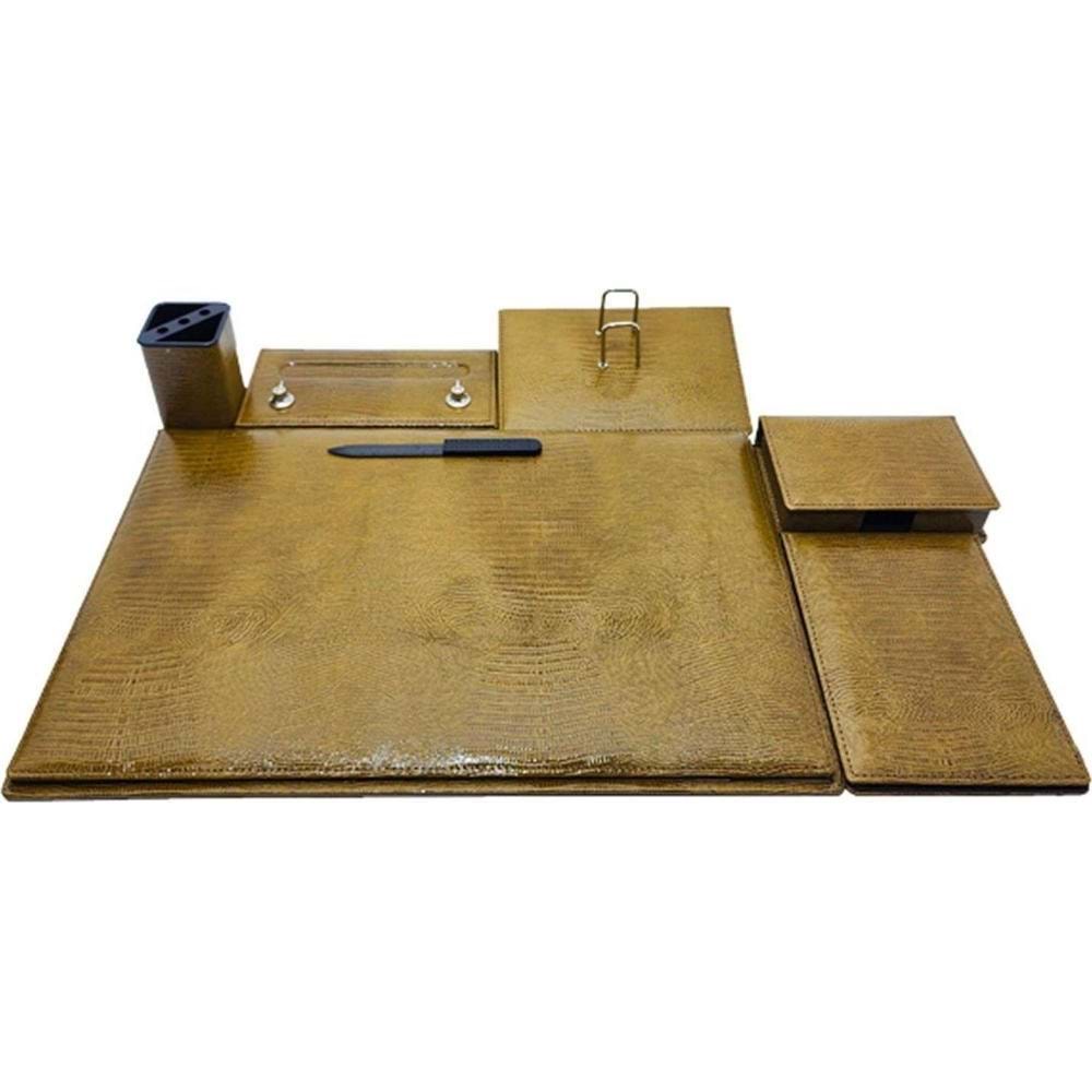 Classifix Sümen Takımı 7 Parça İtalyan Selka Deri Bukalemun Desenli Taba