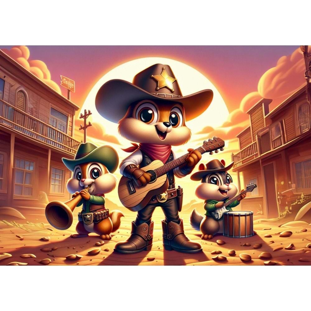 Art Puzzle 100 Parça Müzisyen Kovboylar 35417