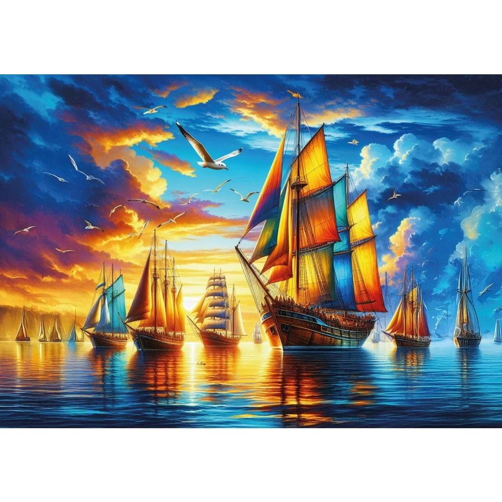 Art Puzzle 500 Parça Renkli Yelken Limanı 40504