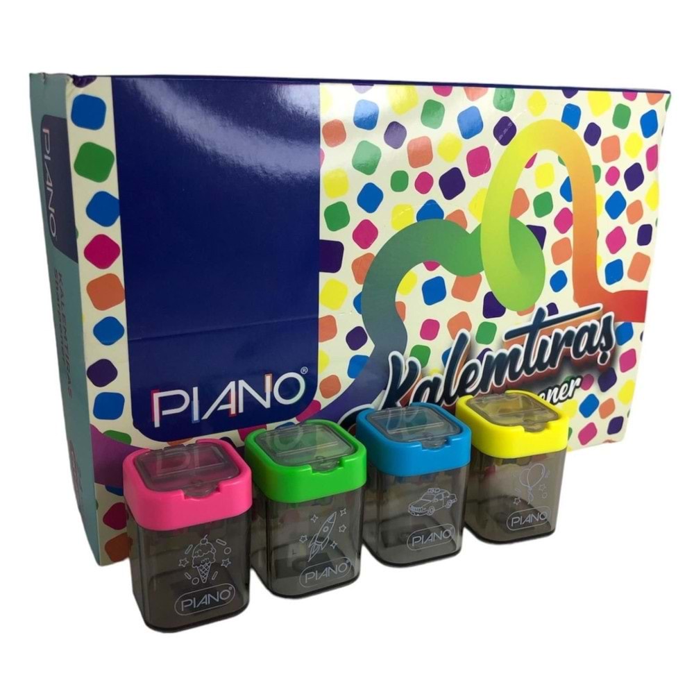 Piano Kalemtıraş Kare Neon Ckt-278 (1 Adet)