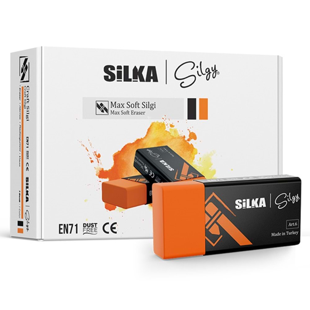 Silka Maxsoft Öğrenci Silgisi Turuncu Art.6 (1 Adet)