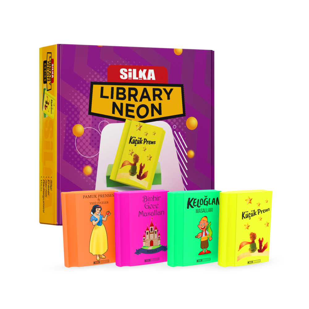 Silka Silgi Neon Kitap Gen-6274 (1 Adet)