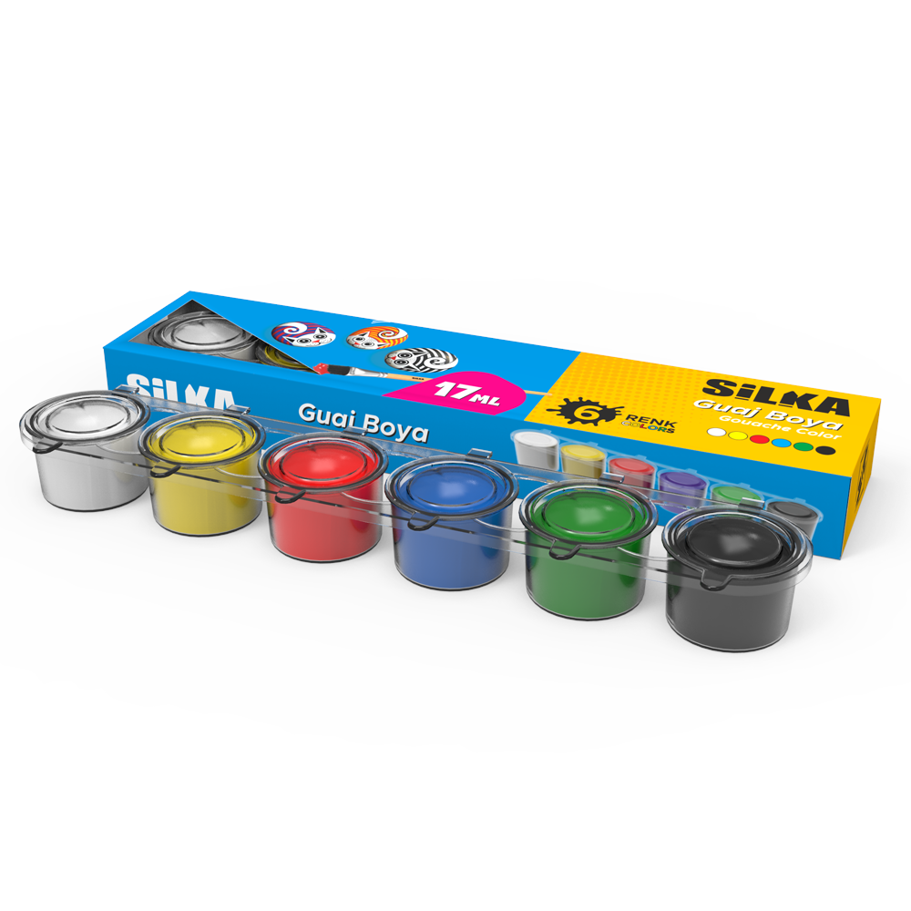 Silka Guaj Boya 6 Renk 17ml Yeni