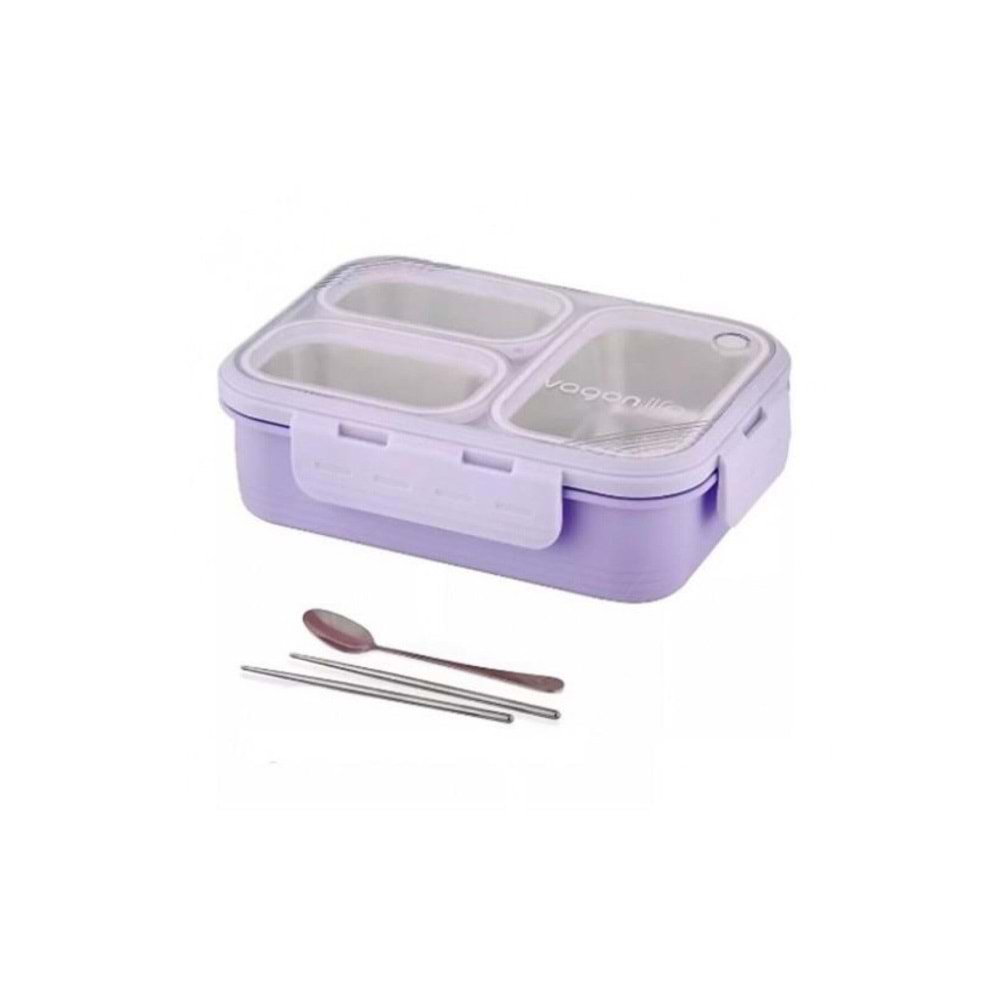 Vagonlife Beslenme Kutusu Lunch Box Paslanmaz Çelik 620 ML XC-7097