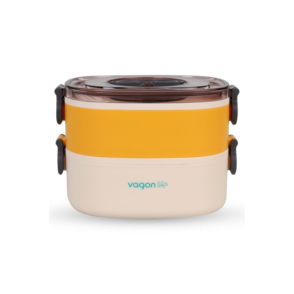 Vagonlife Beslenme Kutusu Lunch Box 1200 ML 3 Bölmeli Paslanmaz Çelik Bl50251-2
