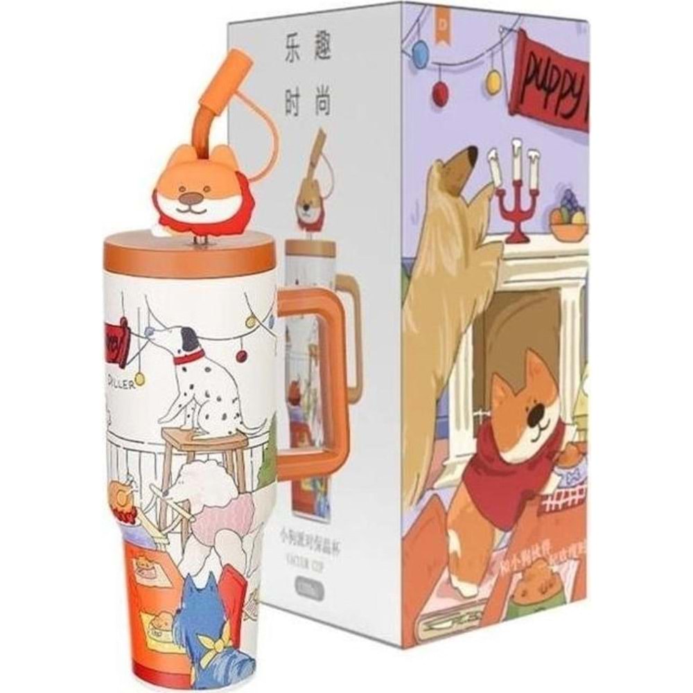 Diller Çelik Termos Paslanmaz Sevimli Köpekler 1200 ML D9222