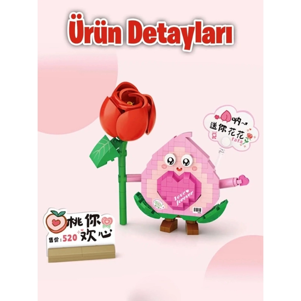 Loz Blok Oyuncak Avakado Çiçek 330 Parça Lz8818