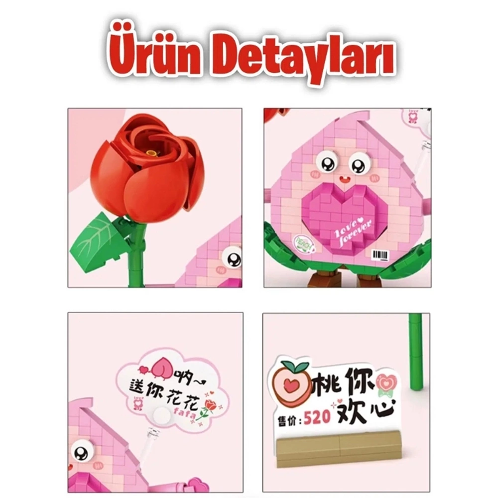 Loz Blok Oyuncak Avakado Çiçek 330 Parça Lz8818