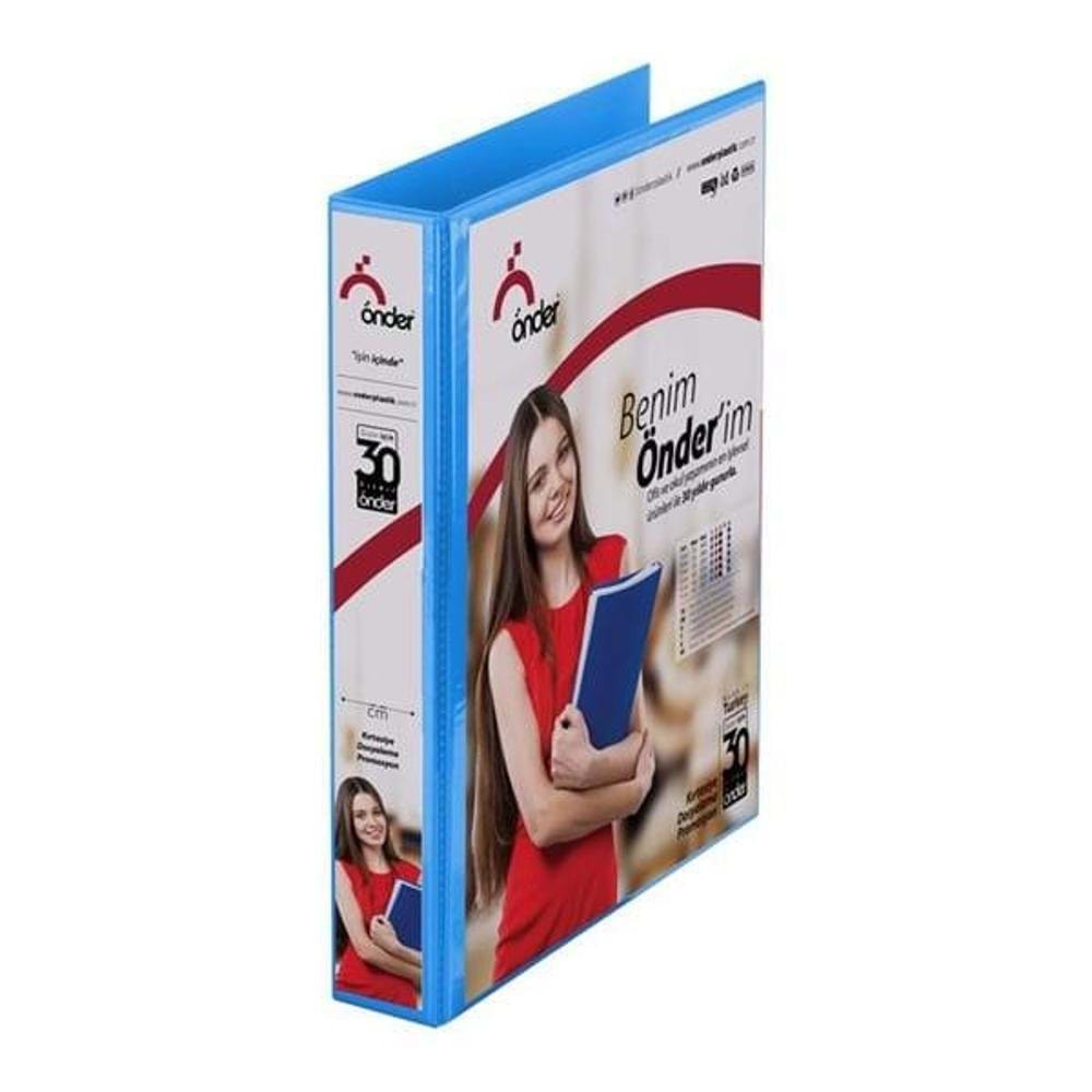 Önder Sunum Klasörü 2 Halkalı 70 MM A4 Mavi 2007-1