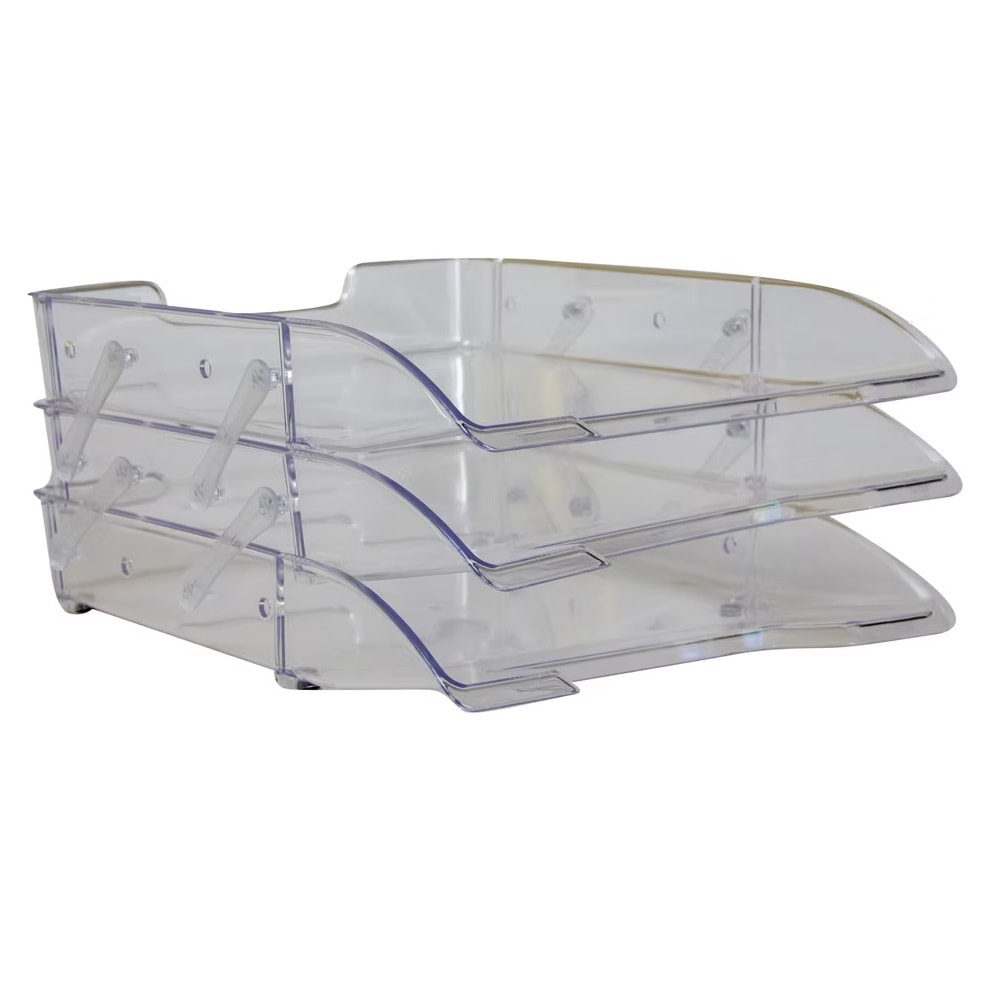 Önder Evrak Rafı Hareketli Kristal 3 LÜ Şeffaf 1160-0