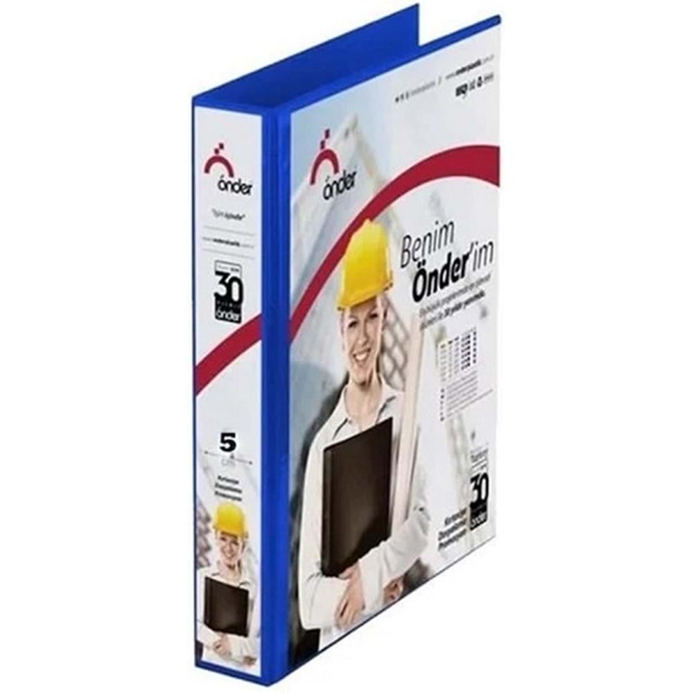 Önder Sunum Klasörü 4 Halkalı 50 MM A4 Lacivert 2015-6