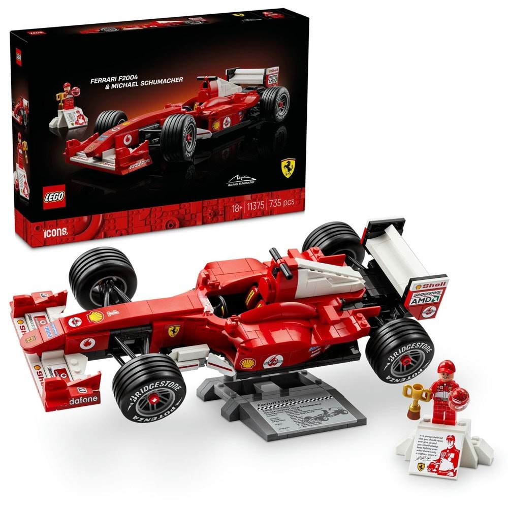 Lego Icons Ferrari F2004 Ve Michael Schumacher Adr-lıc11375
