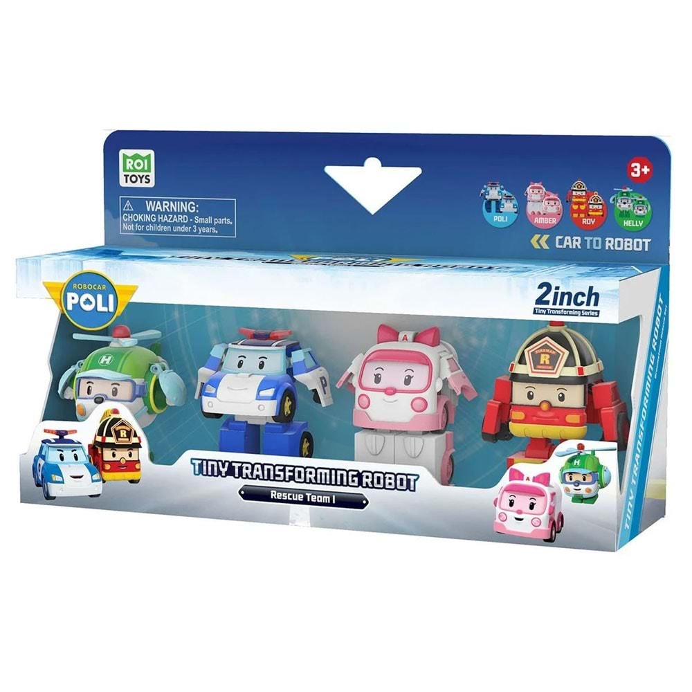 Robocar Poli Mini Transforming Kasabanın Kurtarma Neco-polı/mrt-674
