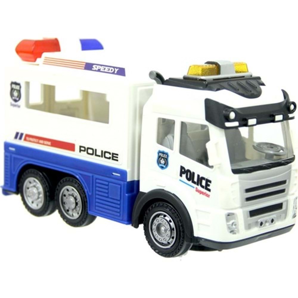 Ctoy Oyuncak Işıklı Ve Sesli Polis Kamyon 89-302A