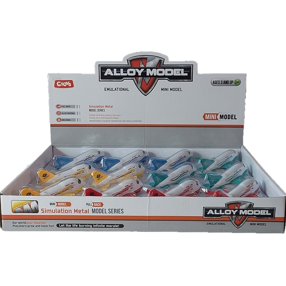 Ctoy oyuncak Çek Bırak Mini Yolcu Uçağı CTOY-9805,9806 (1 Adet)