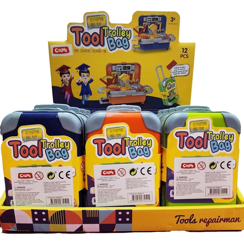 Ctoy Oyuncak Mini Çekçekli Tamir Çantası CTOY-9988-8