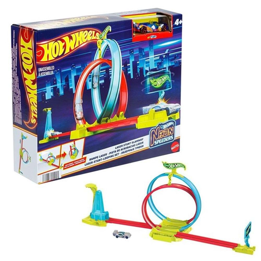 Hot Wheels Neon Yarışlar Çifte Çemberde Yarış Seti MTL-HPC05