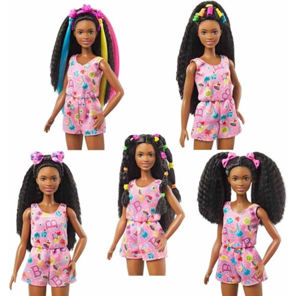 Barbie Brooklyn Eğlenceli Saçlar Oyun Seti HHM39