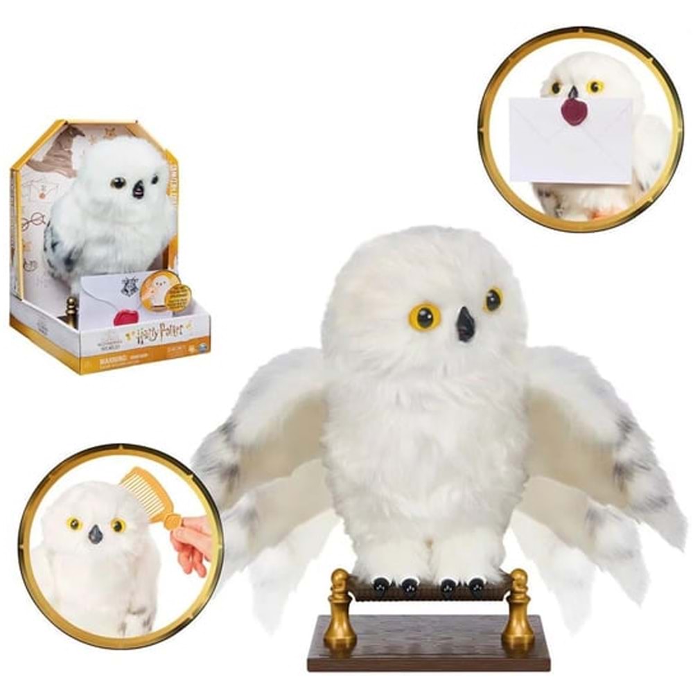Harry Potter İnteraktif Büyüleyici Hedwig Baykuş Peluş Oyuncak 23 Cm 6061829
