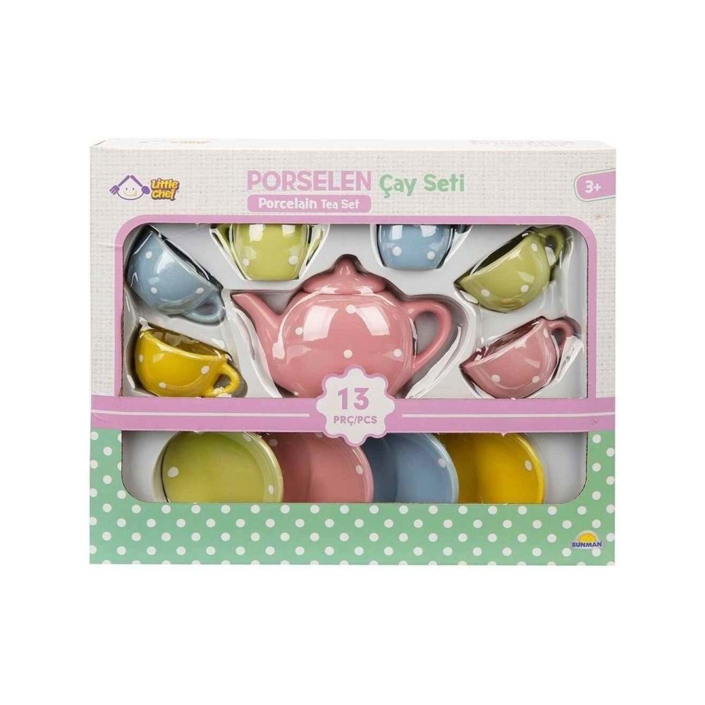 Sun Porselen Cay Setı 13 Prc - Cıcek Desenlı