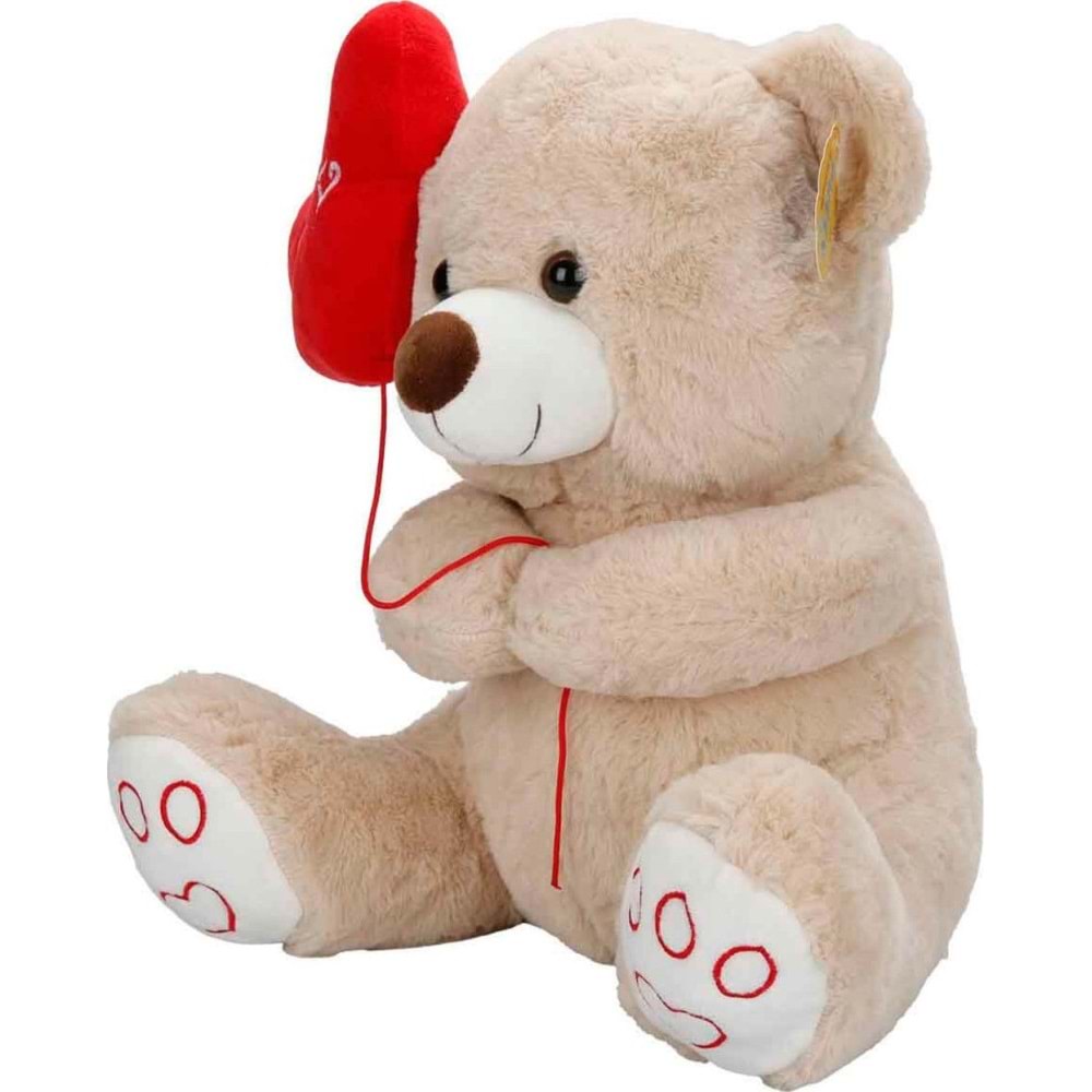 Sun-Jnh-Pff-Sk.Pelus Ayı Kalplı Balonlu 40Cm2R.