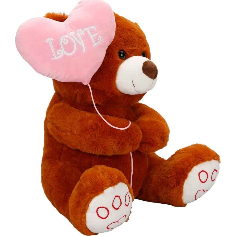 Sun-Jnh-Pff-Sk.Pelus Ayı Kalplı Balonlu 40Cm2R.