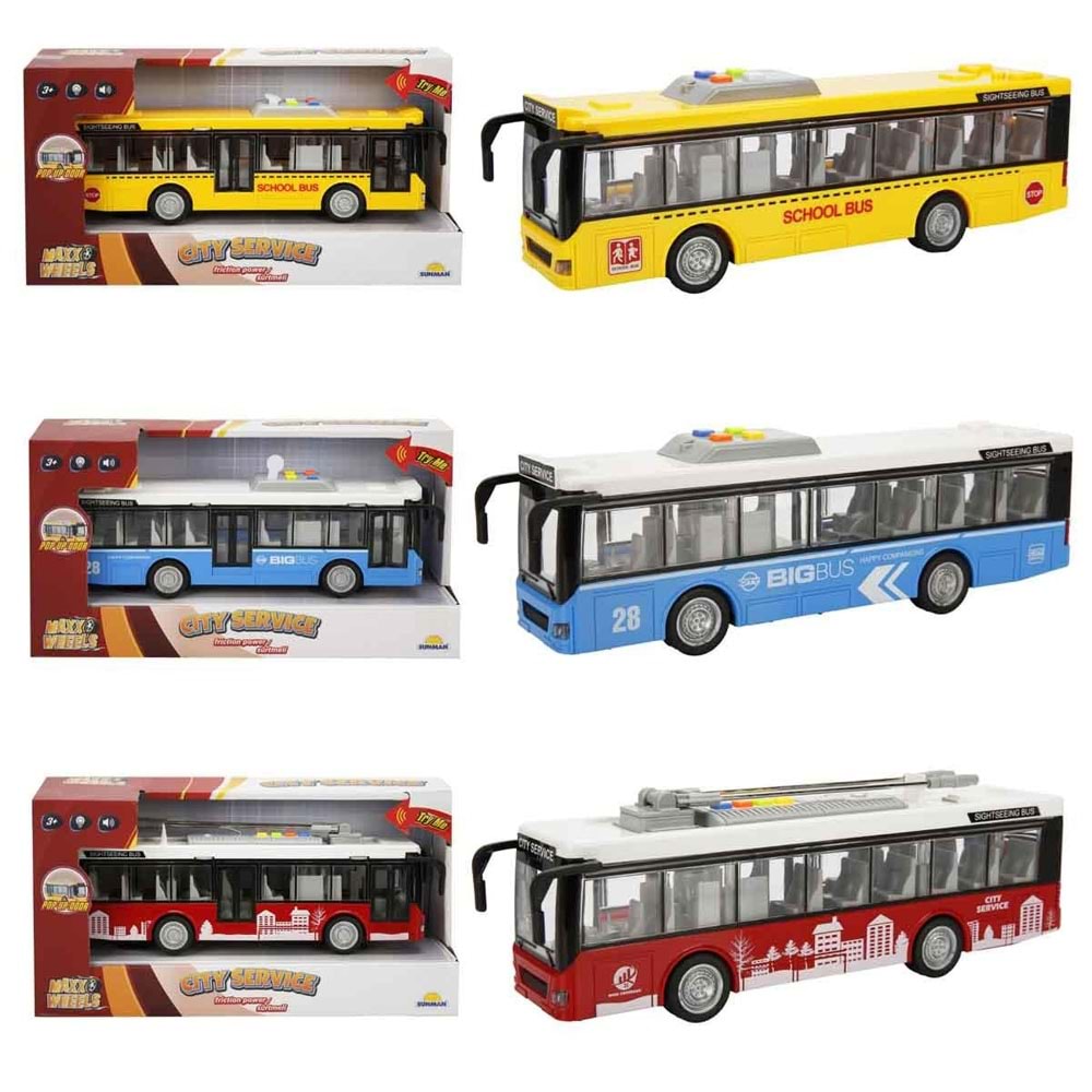 Sunman Oyuncak Mxx Bus Sound Light Fr 3A 1:16 Sun-s00003537
