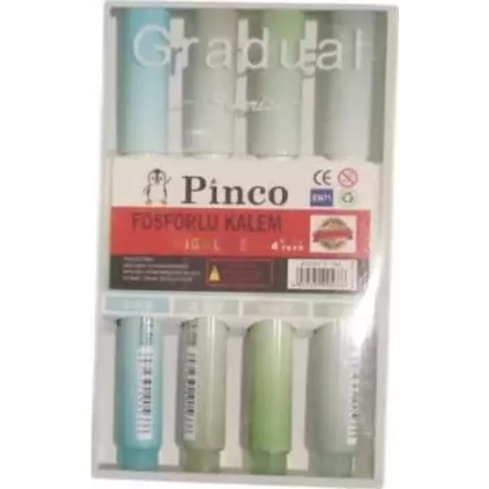 Pinco Keçeli Fosforlu Kalem 4 Lü CY-566