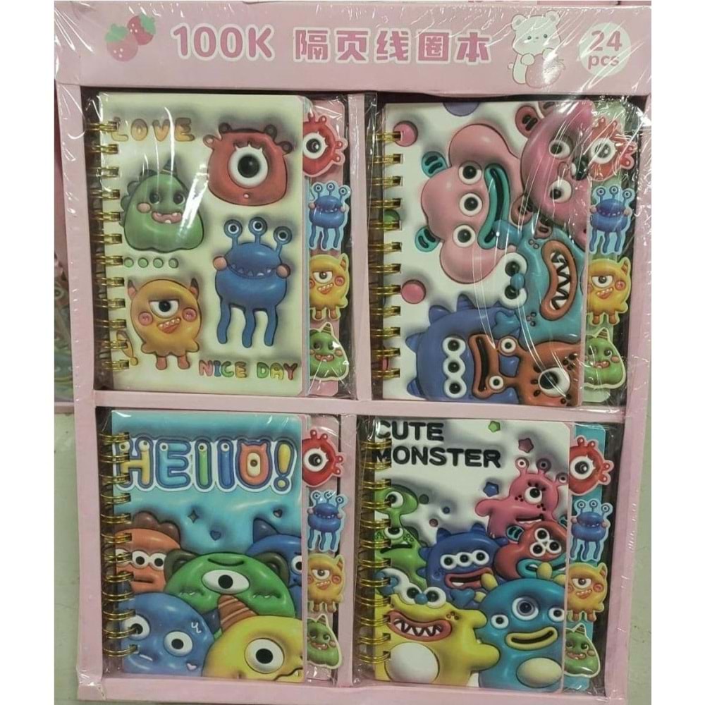 Munis Not Defteri Cute Monster 0724