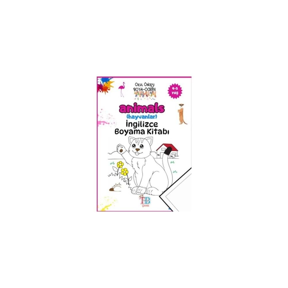 Tb Çoçuk Boyama Kitabı Animals (Hayvanlar ) İngilizce 44 Syf