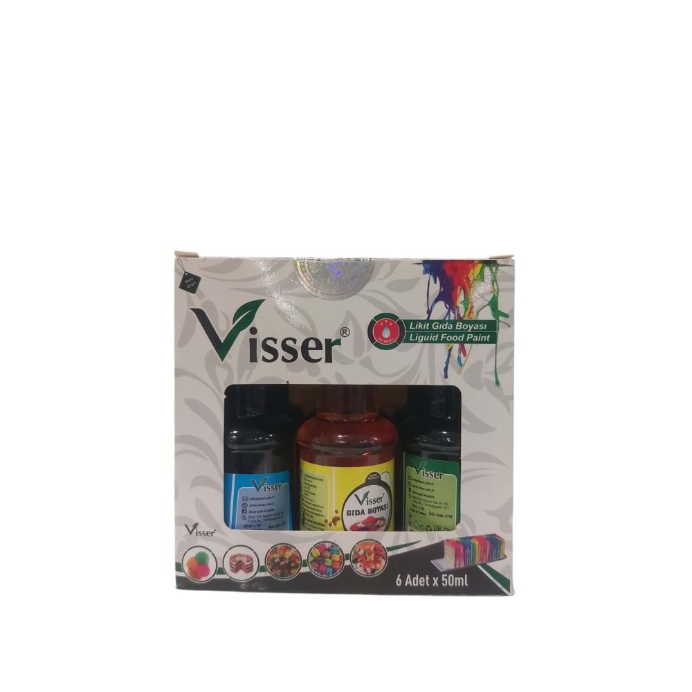 Misyon Visser Likit Gıda Boyası Karışık 6 Lı Msy-0132