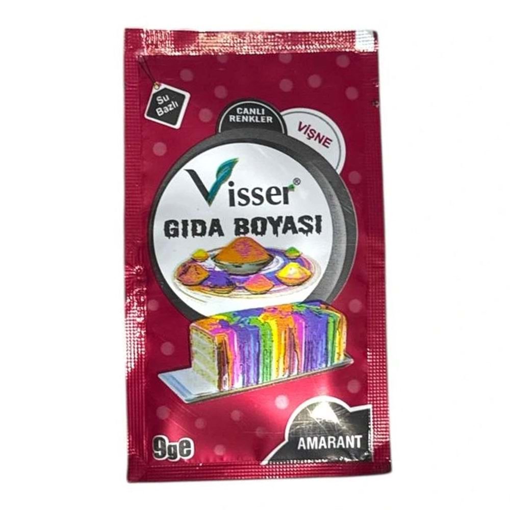 Misyon Visser Toz Gıda Boyası 9 Gr Vişne Msy-0119