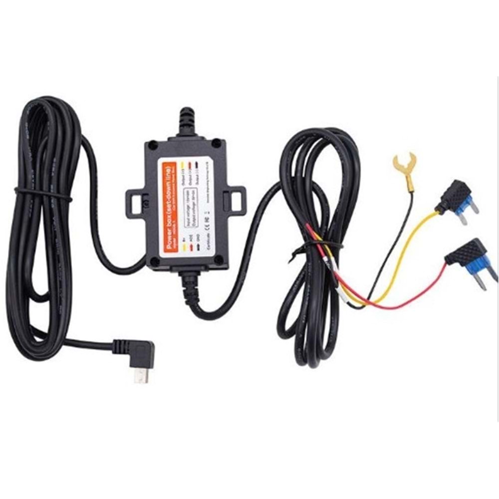 Hikvision AE-DF7351(MINI-K2)Güç Kablosu Araç İçi Kamerası Giriş Hattı 1,3 m, çıkış hattı 2,1 m kablo