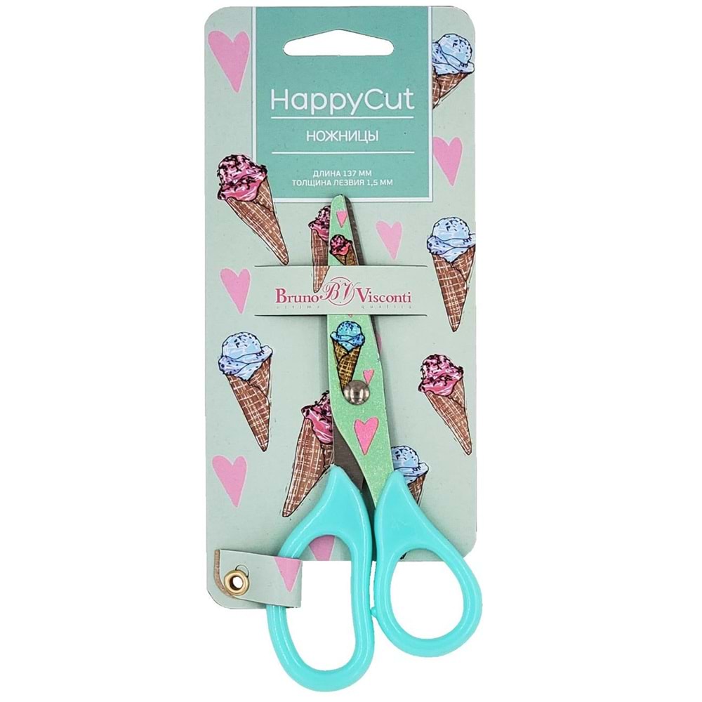 Bruno Visconti Çocuk Makası 13.7 Cm Happycut 4 Desen (1 Adet)