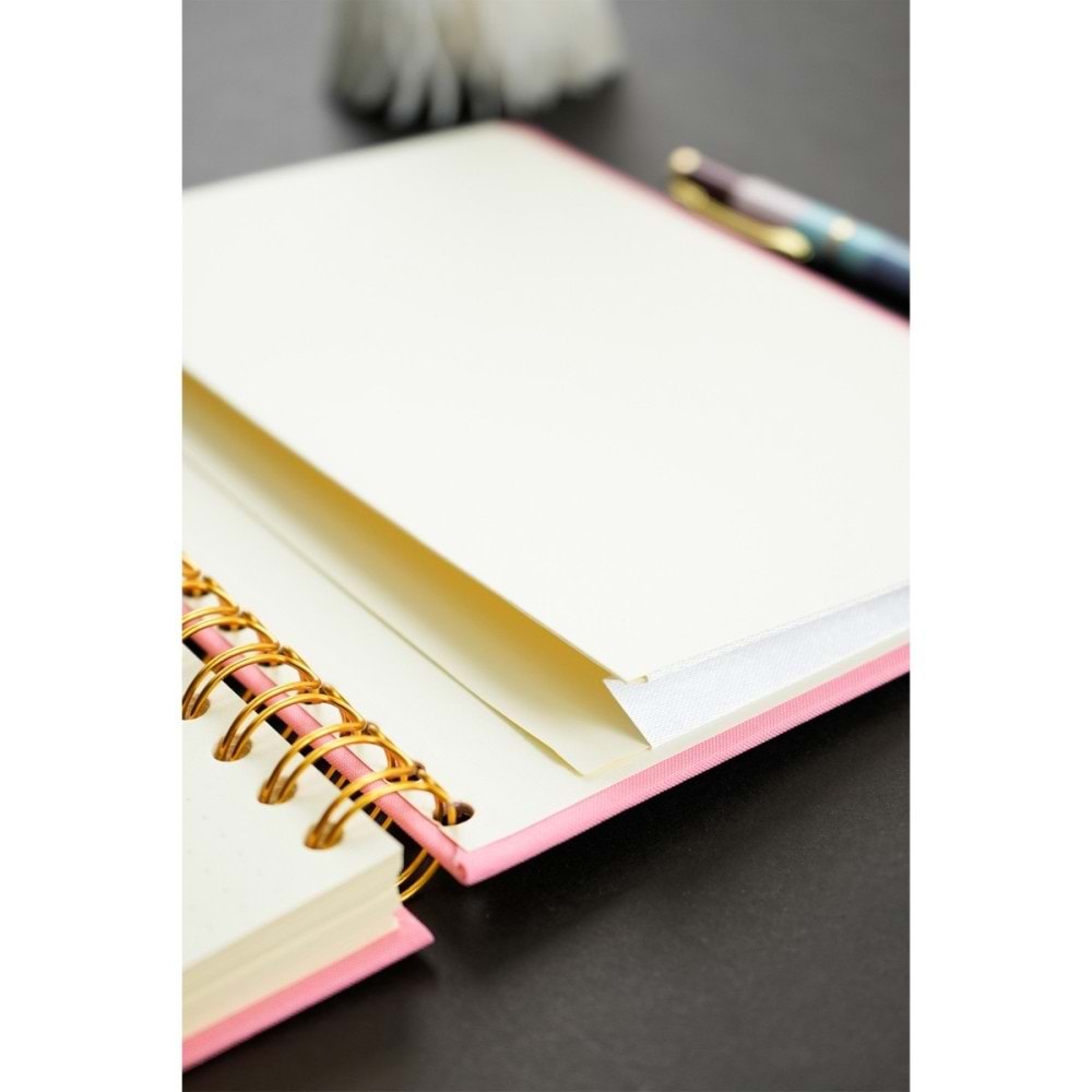 Victoria's Journals Canvas Sert Kapak Spiralli Defter A5 100GR 160 Sayfa Siyah