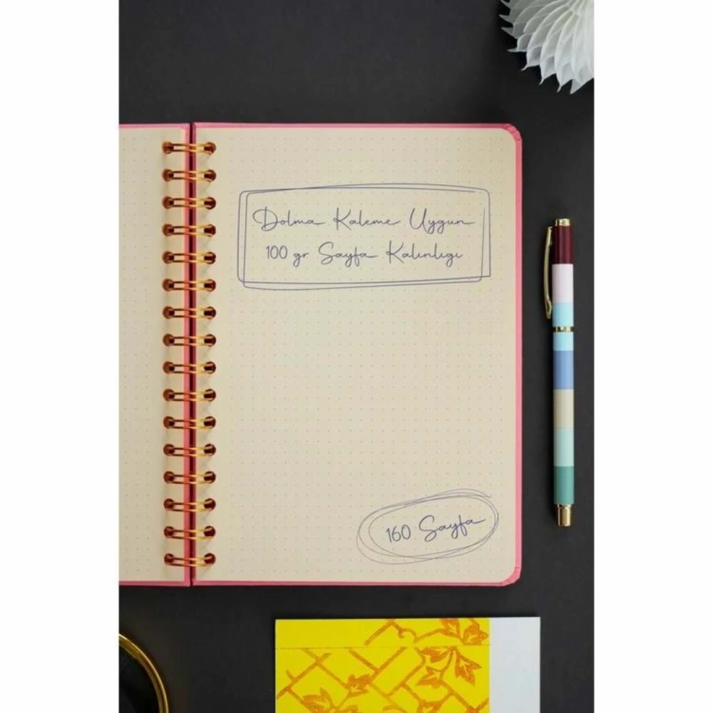 Sp.Sert Kapak Defter Canvas A5 100 Gr 160 Syf Pembe