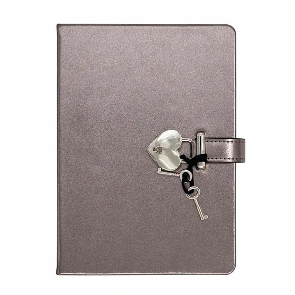 Hush Hush Kilitli Metalik Defter Kutulu 80 Gr 160 Yp Çiz.Platinum