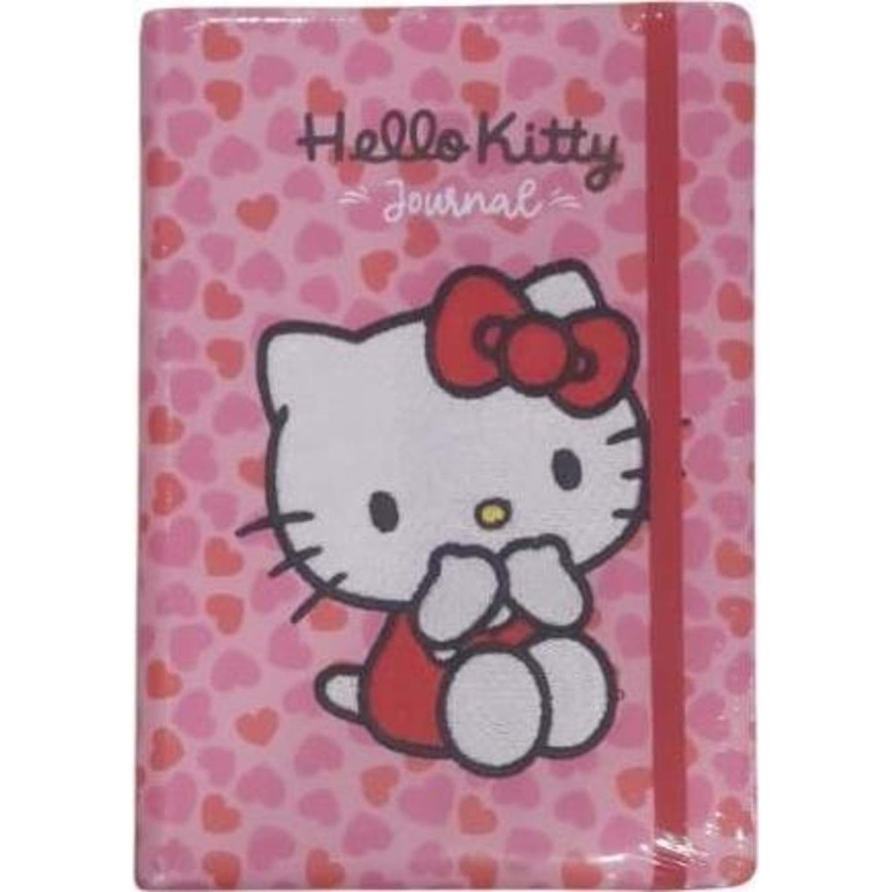 Hello Kitty Vegan Deri Günlük A5 100 Gr 192 Syf Lastikli Kener Boyalı Nakışlı 525-2090