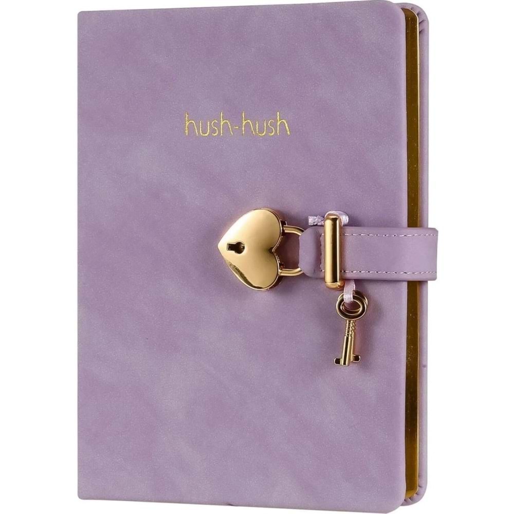 Hush Hush Kilitli Metalik Defter Kutulu 80 Gr 160
