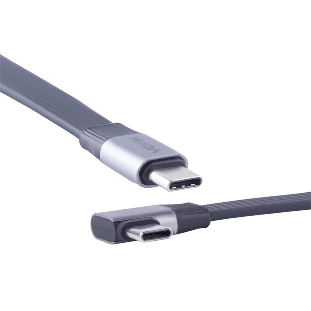 Vcom CU582RA-2.0 Type-C USB4 V2 90 Derece Düz 2.0m Şarj Kablosu