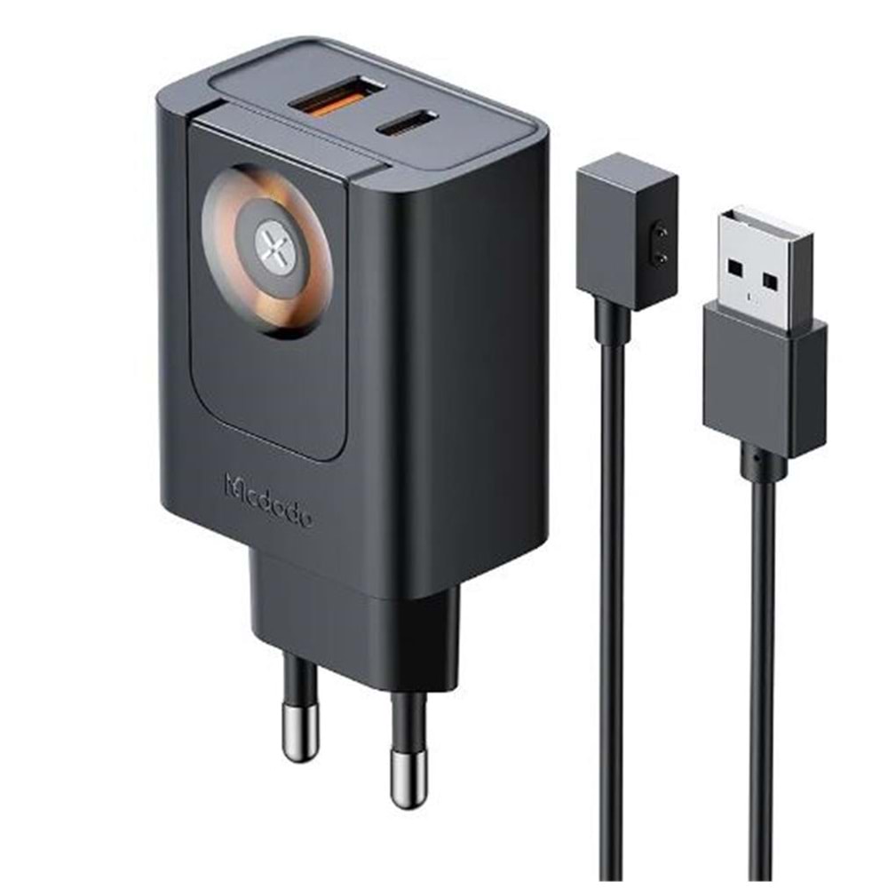 MCDODO CH-3700 30W 2si 1 Arada Kablosuz Apple Watch ve Seyahat Şarj Adaptörü