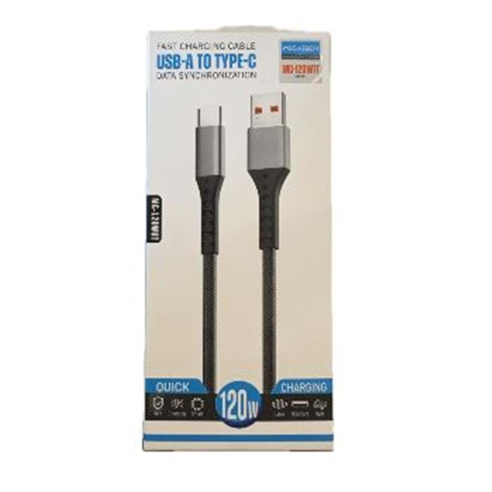 Megatech MT-120wt Hasır 120W Usb To Type-C Data Kablosu