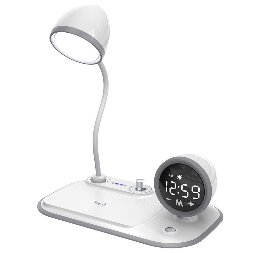 S-link SL-CW21 Beyaz Telefon Uyumlu Fast Şarj 15W Ayarlanabilir Led Işıklı Masa Lambası