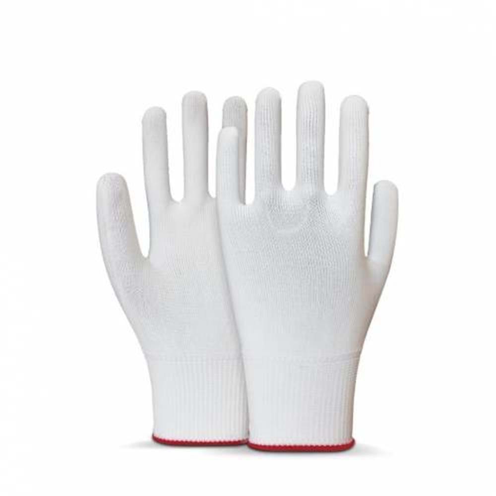 Beybi Polyester Örgülü Beyaz 10 Beden Kasiyer Eldiven 10lu Paket