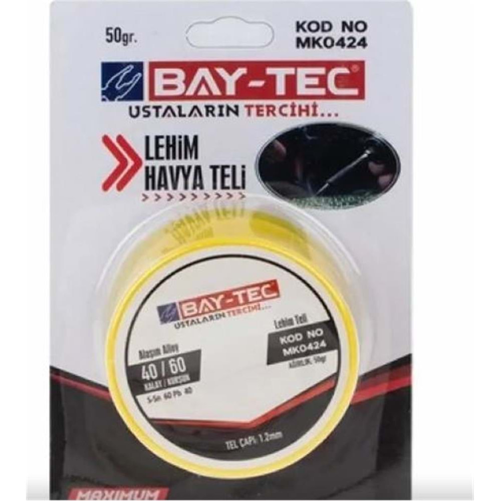 Bay-tec Lehim Havya Teli 50 Gr 1,2 Mm Mk-0424