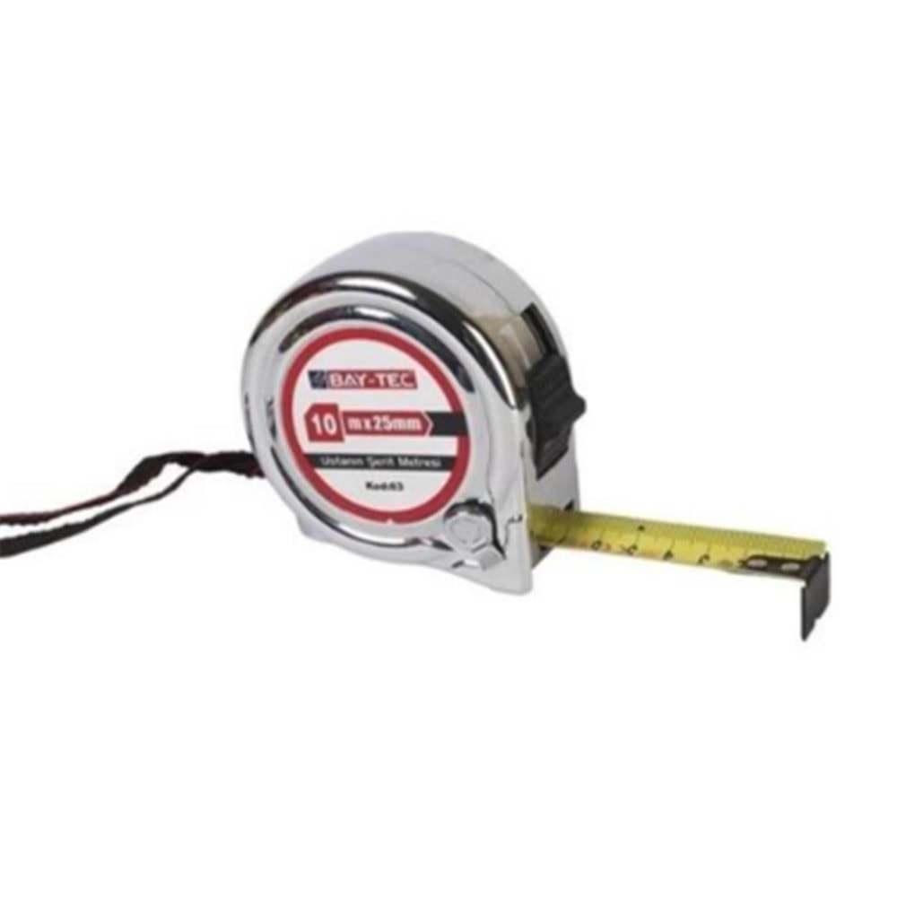 Bay-Tec Mk4149 10Mt 25MM Krom Şerit Metre